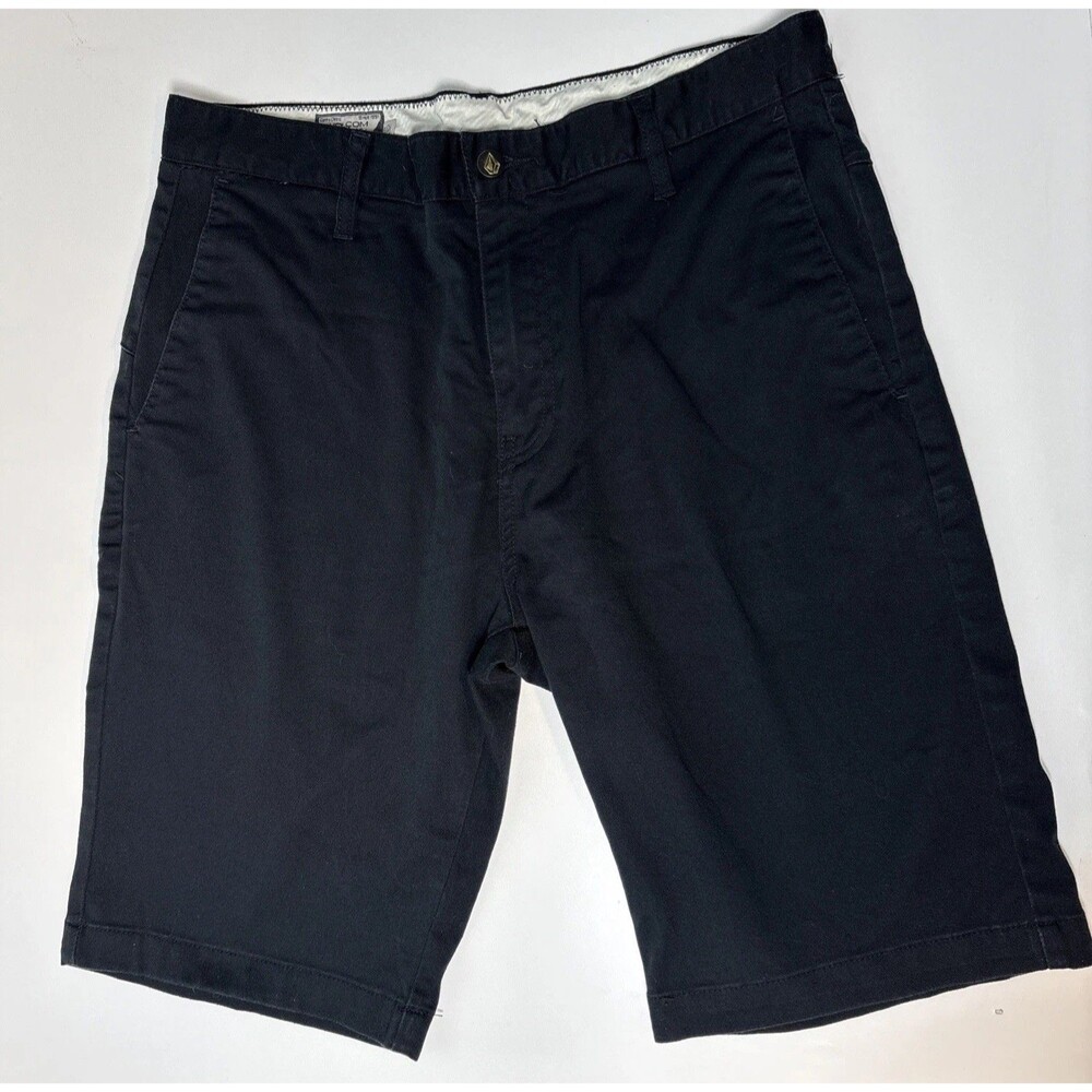 Volcom Shorts Men 32 Black Corpo Class‎ Casual Skate Beach Skateboard Classic